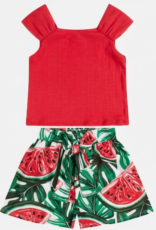 Imagem principal Conjunto Infantil Menina Melancia Vermelho Kyly Kyly