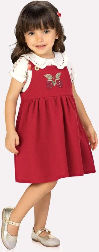 Imagem principal Conjunto Infantil Menina Morangos Off White Milon Milon