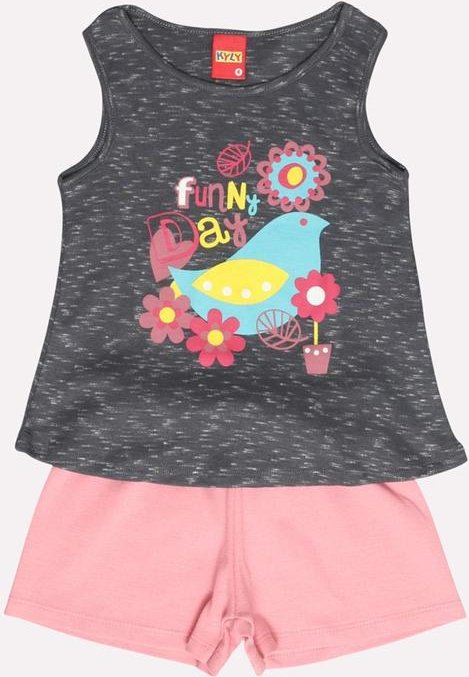 Imagem principal Conjunto Infantil Menina Passáro Cinza Kyly Kyly