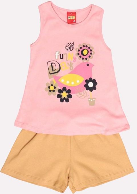 Imagem principal Conjunto Infantil Menina Passáro Rosa Kyly Kyly