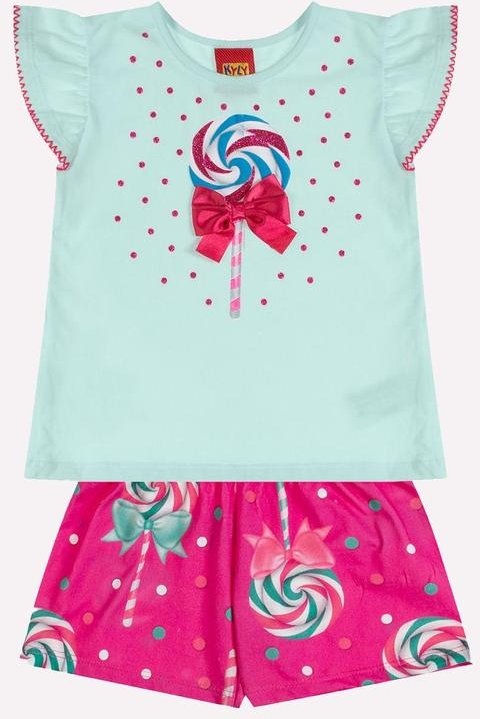 Imagem principal Conjunto Infantil Menina Pirulito Verde Kyly Kyly