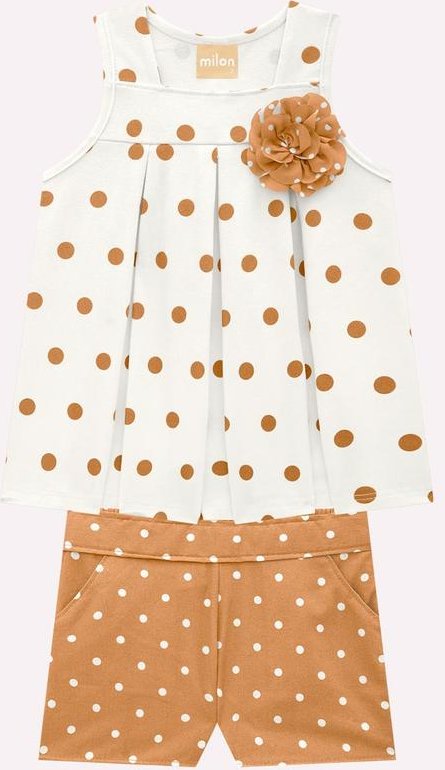 Imagem principal Conjunto Infantil Menina Póas Off White Milon Milon