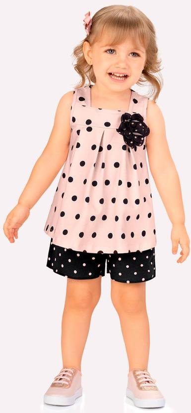 Imagem principal Conjunto Infantil Menina Póas Rosa Milon Milon