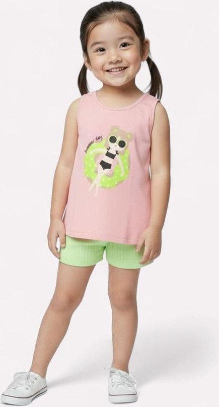 Imagem principal Conjunto Infantil Menina Praia Rosa Kyly Kyly