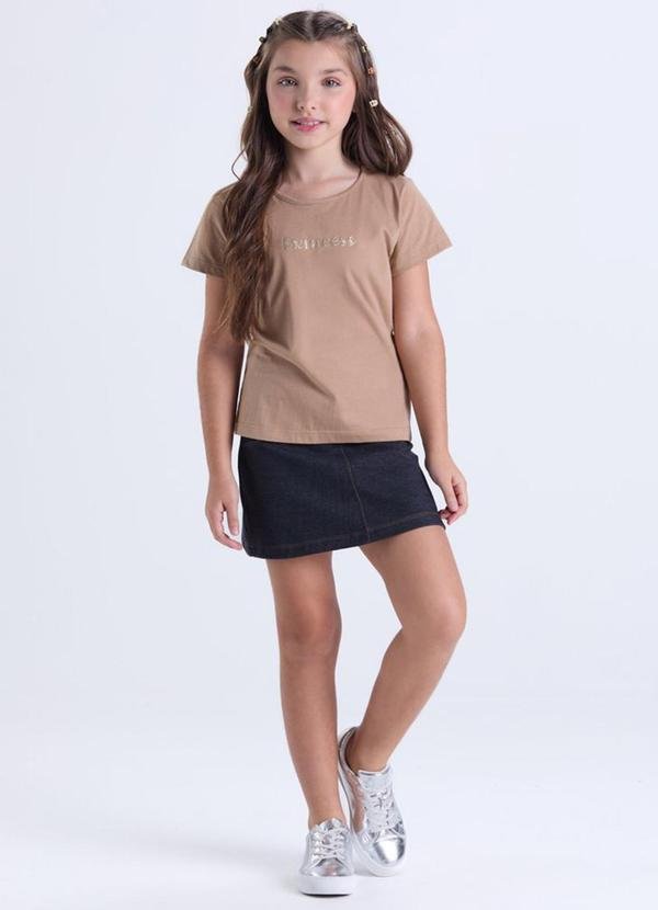 Imagem principal Conjunto Infantil Menina Princess Saia Bege VIDA COSTEIRA VIDA COSTEIRA