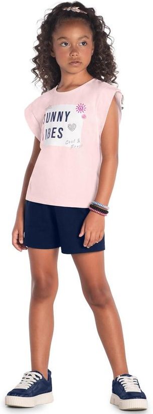 Conjunto Infantil Menina Sunny Vibes Rosa