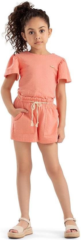 Conjunto Infantil Menina Texturizado Laranja