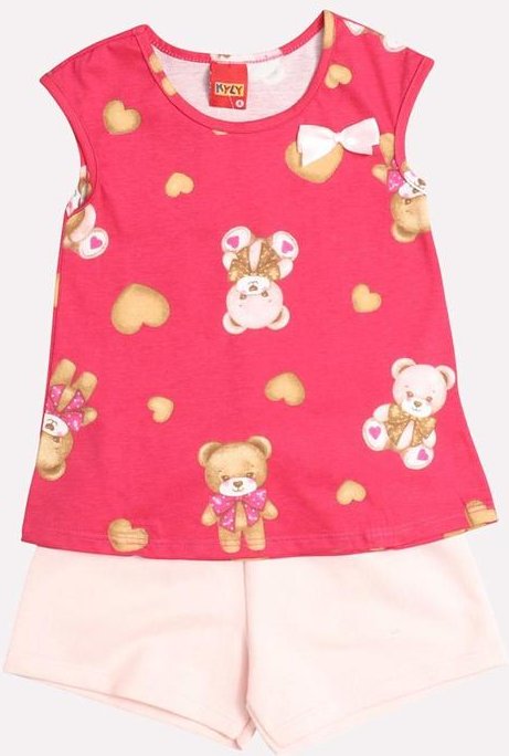Imagem principal Conjunto Infantil Menina Ursinho Rosa Kyly Kyly
