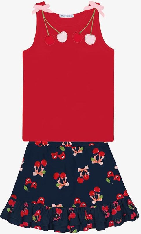 Imagem principal Conjunto Infantil Regata com Saia Vermelho Trick Nick Trick Nick