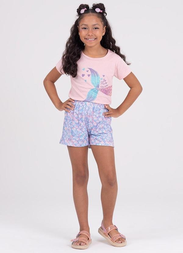 Imagem principal Conjunto Infantil Sereia Princess Rosa VIDA COSTEIRA VIDA COSTEIRA