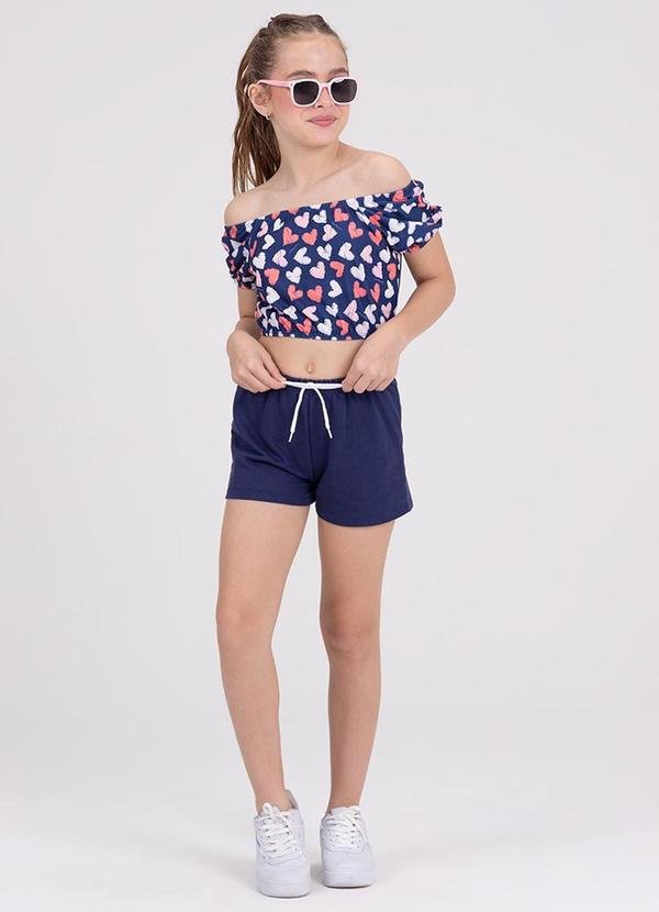 Imagem principal Conjunto Infantil Sublimado Corações Azul VIDA COSTEIRA VIDA COSTEIRA