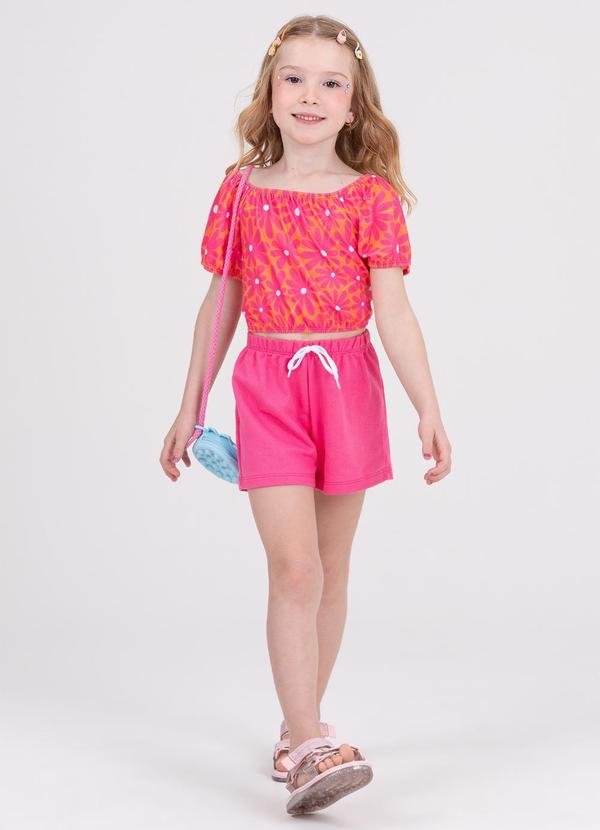 Imagem principal Conjunto Infantil Sublimado Margaridas Laranja VIDA COSTEIRA VIDA COSTEIRA