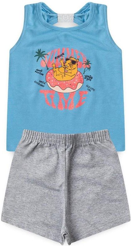 Conjunto Infantil Verão Capivarinha Azul