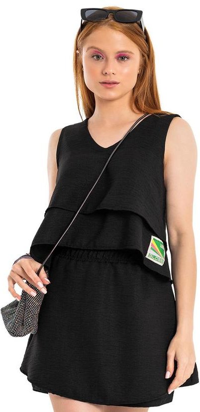 Imagem principal Conjunto Juvenil Regata e Short-Saia Preto Gloss Gloss