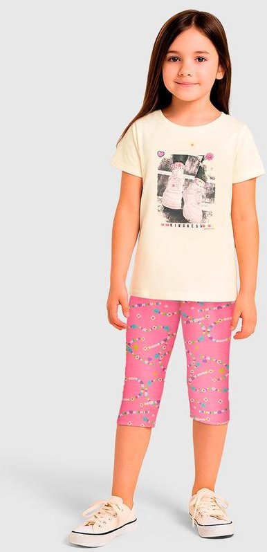 Conjunto Kindness com Glitter Off White