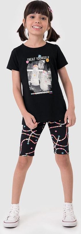 Conjunto Kindness com Glitter Preto