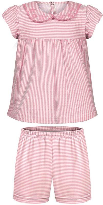 Imagem principal Conjunto Listrado com Blusa e Shorts Rosa Alakazoo Alakazoo