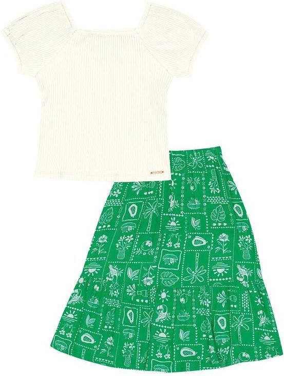 Conjunto Malha Cancelada Bege