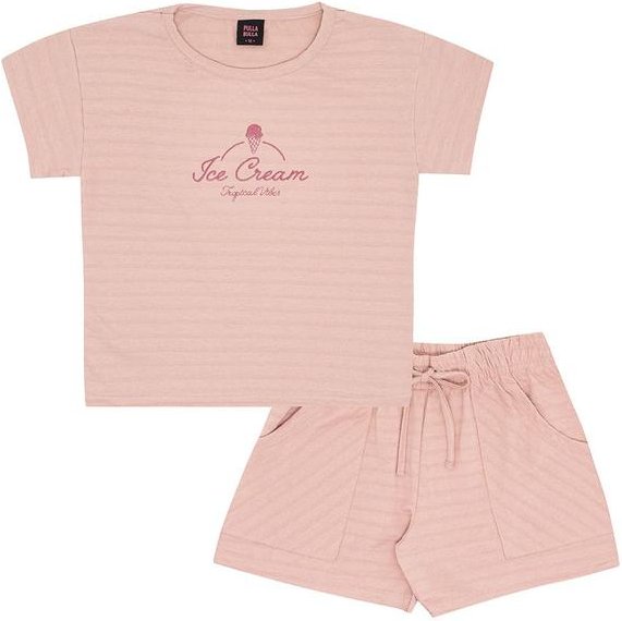 Conjunto Malha Trabalhada Rosa