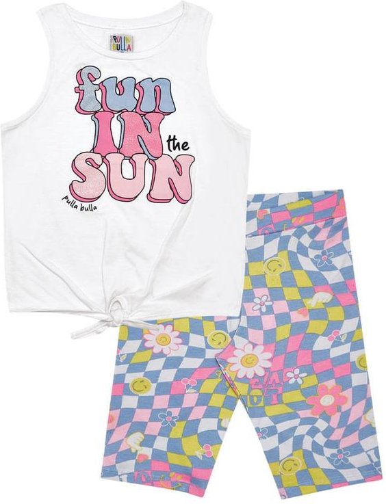 Imagem principal Conjunto Meia Malha Menina Branco Pulla Bulla Pulla Bulla