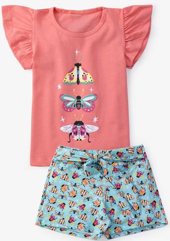 Imagem principal Conjunto Menina Blusa com Shorts Laranja Select Select