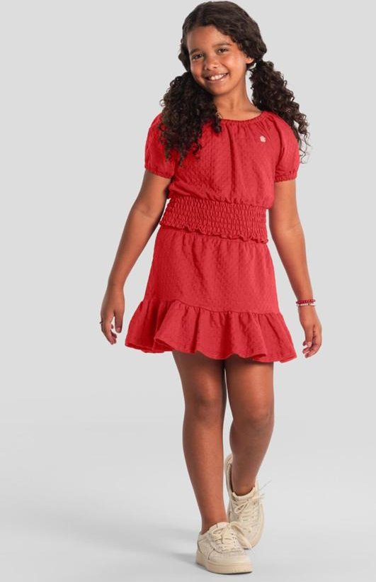 Imagem principal Conjunto Menina em Cotton Especial Vermelho Brandili Brandili