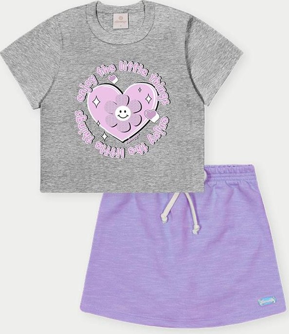 Imagem principal Conjunto Menina Little Things Roxo Abrange Abrange