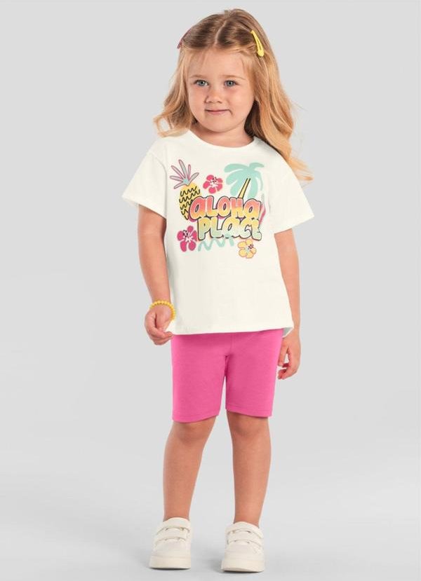 Imagem principal Conjunto Menina Tropical com Glitter Natural Brandili Brandili