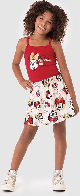 Imagem principal Conjunto Minnie Mouse® Evasê Vermelho Malwee Kids Malwee Kids