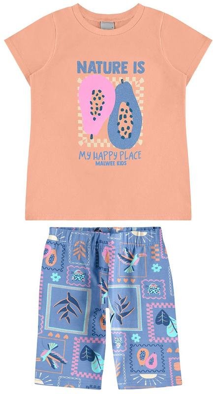 Imagem principal Conjunto Nature Is com Glitter Laranja Claro Malwee Kids Malwee Kids