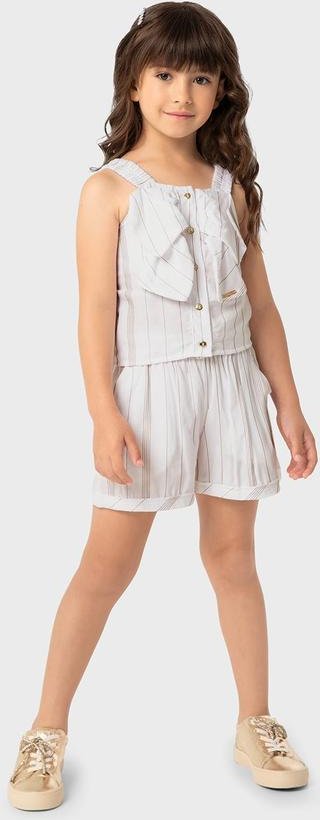 Imagem principal Conjunto Off White Clochard em Lurex Menina Carinhoso Carinhoso