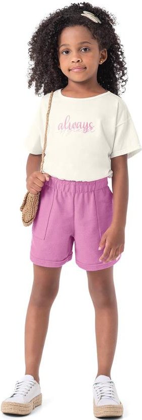 Imagem principal Conjunto Off White Cropped Menina Carinhoso Carinhoso