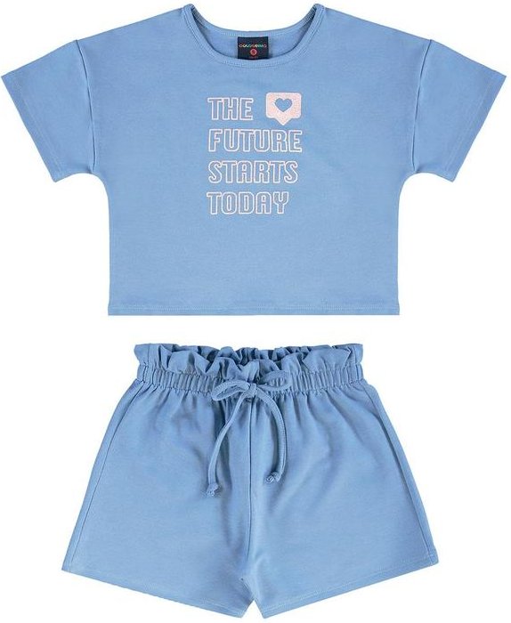 Imagem principal Conjunto para Menina em Molecotton Azul GULOSEIMA GULOSEIMA