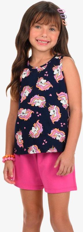 Conjunto Regata com Shorts Feminino Azul