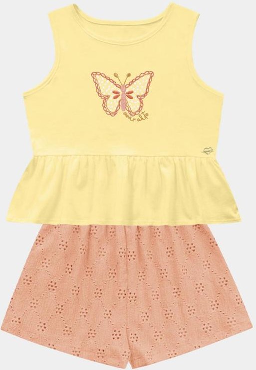 Imagem principal Conjunto Regata e Short Amarelo Fakini Kids Fakini Kids