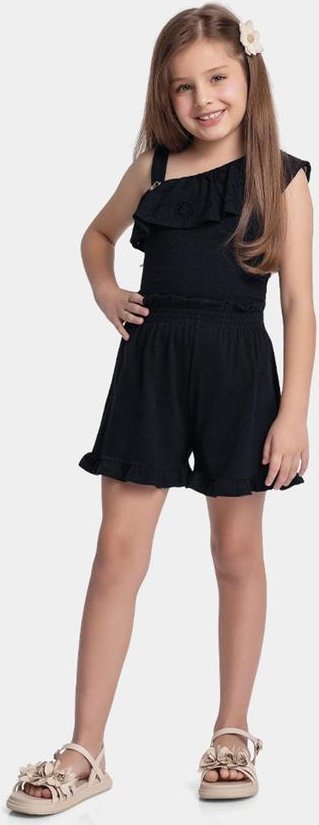 Imagem principal Conjunto Regata e Short Preto Fakini Kids Fakini Kids