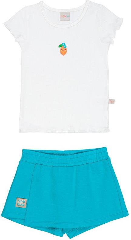 Conjunto Short Saia Azul