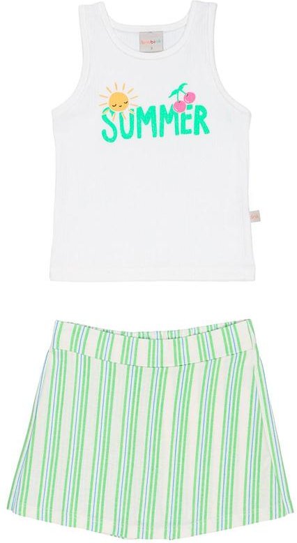 Conjunto Short Saia Branco