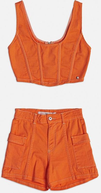 Imagem principal Conjunto Top e Shorts Sarja Laranja I Am I Am