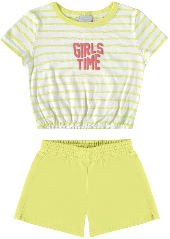 Conjunto Verde Limão Girls Time Menina