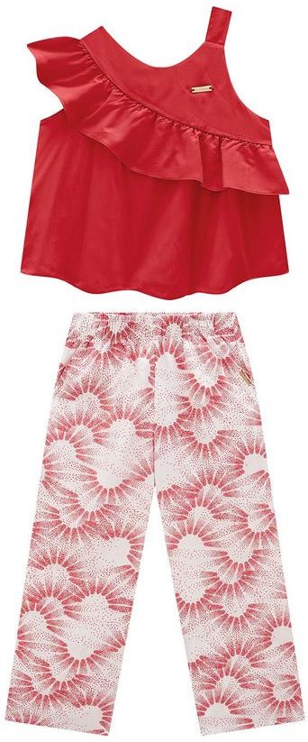 Imagem principal Conjunto Vermelho Geométrico Metalizado Carinhoso Carinhoso