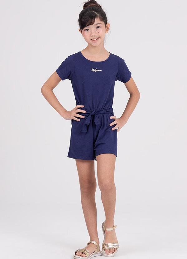 Imagem principal Macaquinho Infantil Amarração Laço Azul VIDA COSTEIRA VIDA COSTEIRA