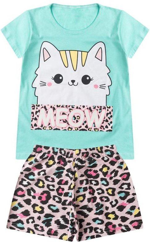 Imagem principal Pijama Infantil Menina Curto Algodão Verde Select Select