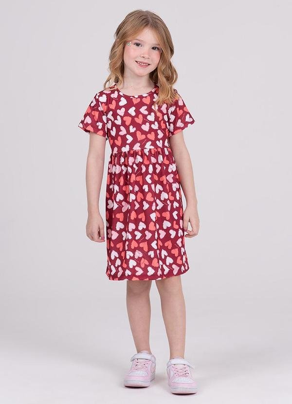Imagem principal Vestido Infantil Coraçãozinhos Vermelho VIDA COSTEIRA VIDA COSTEIRA