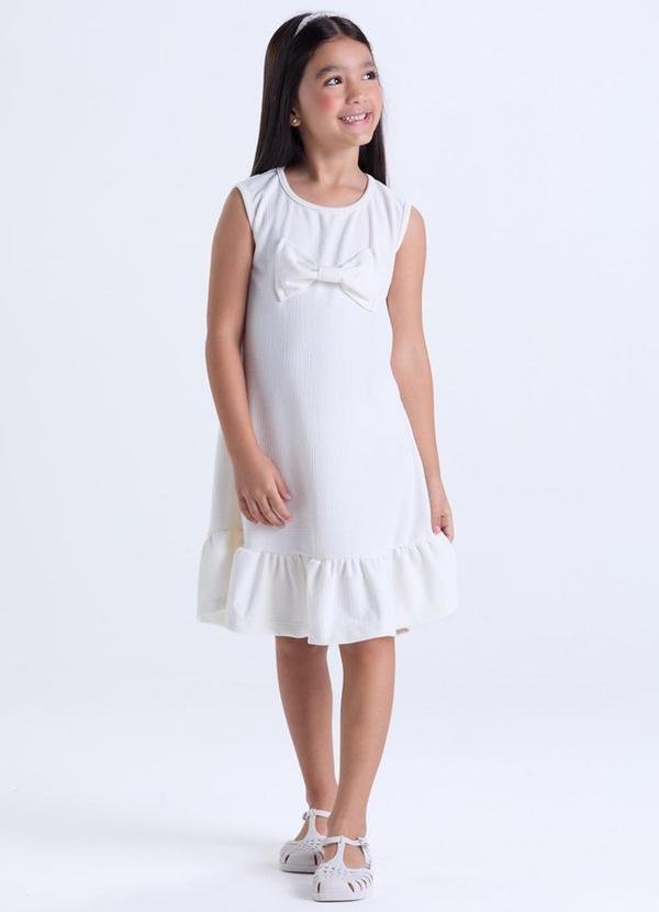 Imagem principal Vestido Infantil Menina Rustique Laço Branco VIDA COSTEIRA VIDA COSTEIRA