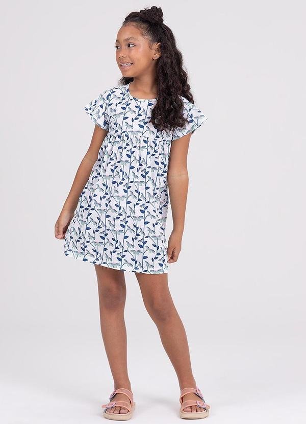 Imagem principal Vestido Infantil Poliplex Margaridas Branco VIDA COSTEIRA VIDA COSTEIRA