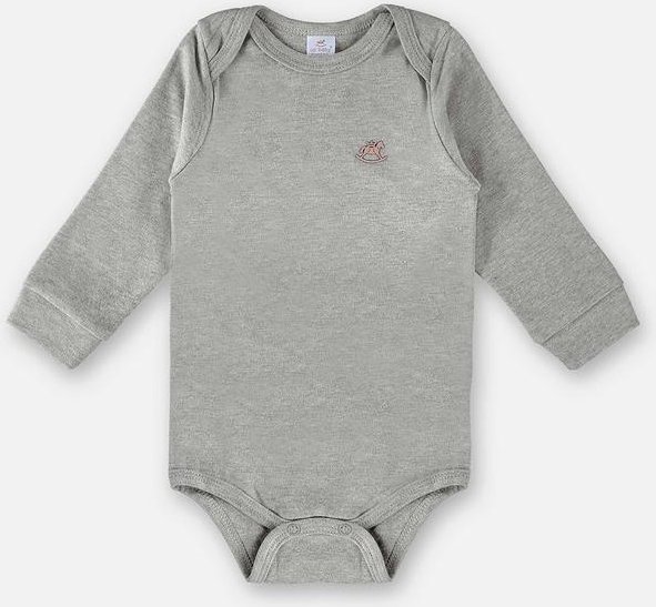 Imagem principal Body Manga Longa Unissex Suedine Cinza Up Baby Up Baby