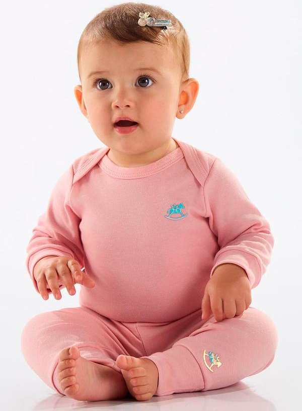 Imagem principal Body Manga Longa Unissex Suedine Rosa Up Baby Up Baby