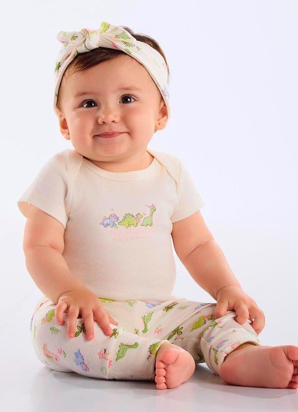 Calça Suedine Bebê Menina Bege