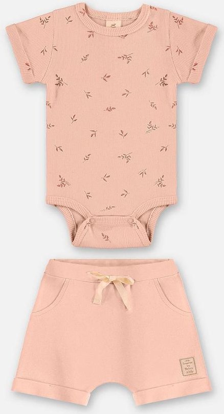 Imagem principal Conjunto Body e Short Unissex Bebê Rosa Up Baby Up Baby